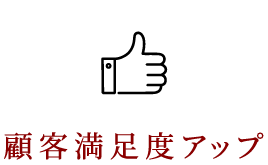 顧客満足度アップ